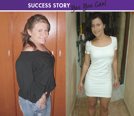 Lost weight with her meal replacement shakes